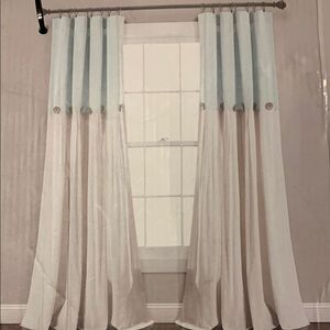 Elegant Two-Tone Sheer Curtain Panel (ONE PANEL)
